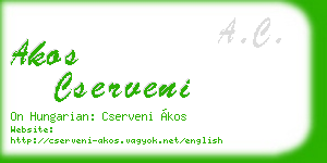 akos cserveni business card